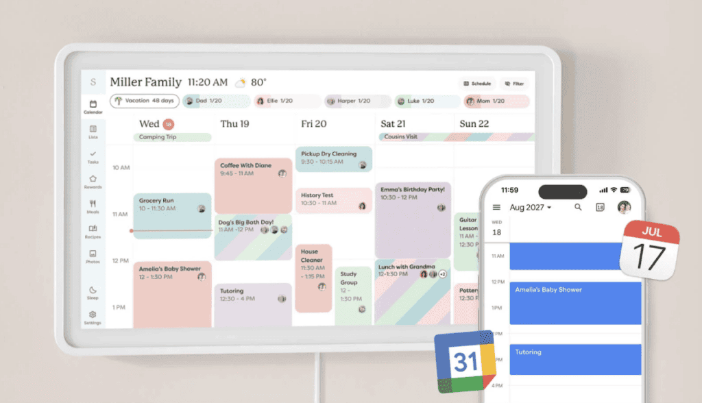 digital family calendar