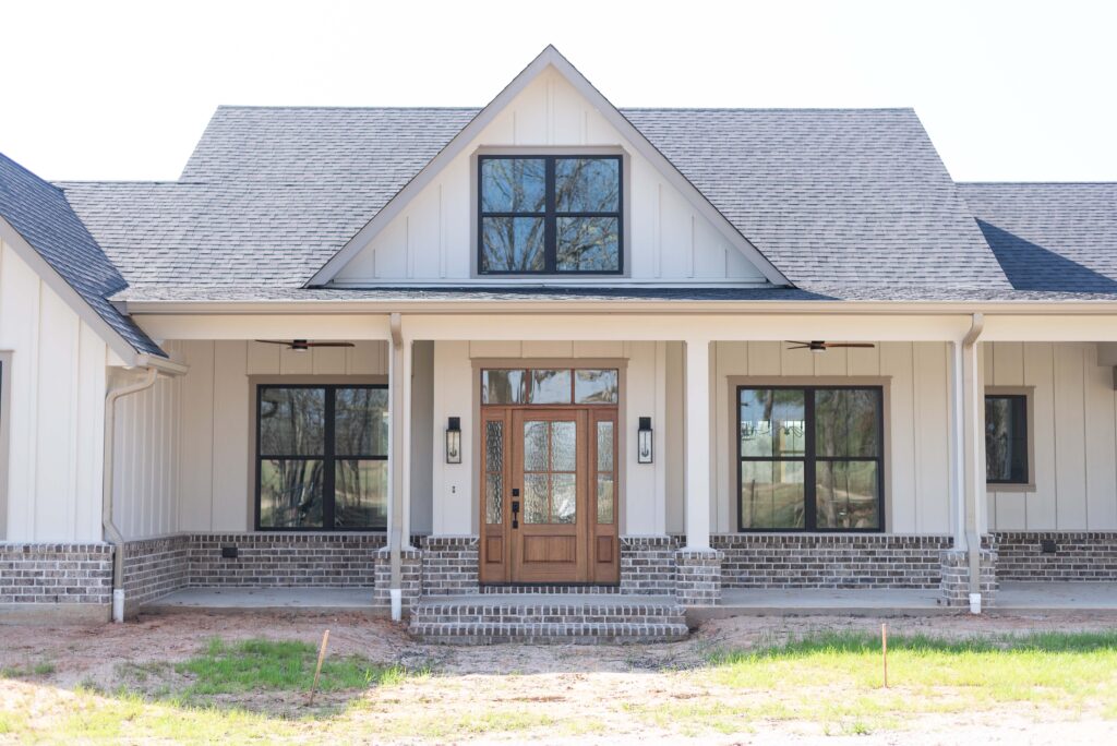 new build exterior in Walker County, TX, interior design project